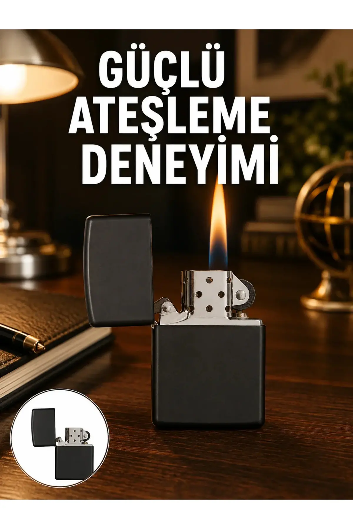 Çakmak Parlak Siyah Doldurulabilir Hedyelik Eşya Yeni Nesil