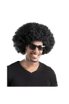 Siyah Renk Kıvırcık Afro Bonus Peruk Parti Peruğu-2
