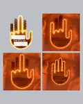 176 LED Amber Renkli El Hareketiyle Kontrol Edilen Motosiklet Dönüş Sinyali-4