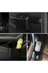 Araç İçi Takılarak Sabitlenebilen Mini Kapaklı Çöp Kovası-3