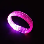 Pembe Led Işıklı Baskı Yapılabilen Pilli Bileklik Bilezik 1,5 cm Genişlik-4