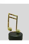 Altın Nota Figürlü Dönen Müzik Kutusu Dekoratif Music Box Yeni Nesil-2