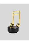 Altın Nota Figürlü Dönen Müzik Kutusu Dekoratif Music Box Yeni Nesil-4