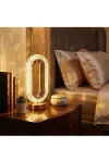 Oval Şeklinde Kristal LED Masa Lambası – Dokunmatik, 3 Renk Işık Modlu, Şarjlı Dekoratif Gece Lambas-3