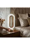 Oval Şeklinde Kristal LED Masa Lambası – Dokunmatik, 3 Renk Işık Modlu, Şarjlı Dekoratif Gece Lambas-4