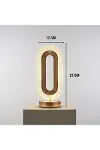 Oval Şeklinde Kristal LED Masa Lambası – Dokunmatik, 3 Renk Işık Modlu, Şarjlı Dekoratif Gece Lambas-5