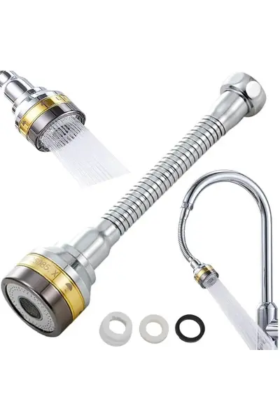 SN-29319 Üç Kademe Hız Ayarlı Su Akış Kontrollü Musluk Başlığı