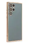 Samsung Galaxy S22 Ultra Kılıf Razer Lensli Silikon - Gold-1