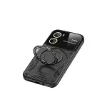 Vivo Y16 Kılıf Joy Lens Standlı Kapak - Siyah-3