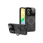 Vivo Y16 Kılıf Joy Lens Standlı Kapak - Siyah-1