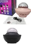 Dönen Işıklı Disko Topu Projektör Müzik Çalarlı Disco Speaker-2