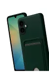 Samsung Galaxy A07 4G Kelvin Kartvizitli Silikon - Koyu Yeşil-3