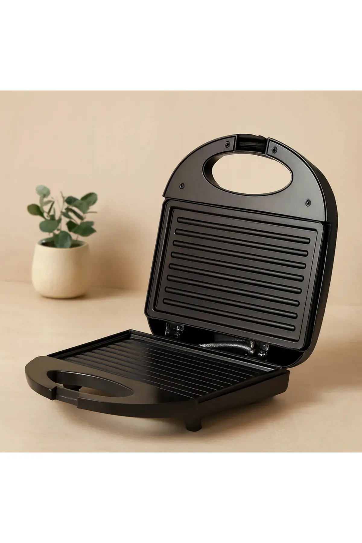 Mini Elektrikli Tost Makinesi (2 Dilim) 750W Yapışmaz