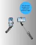 Bluetooth’lu Işıklı Selfie Çubuğu – Katlanabilir, 130 cm-2