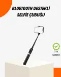 Bluetooth’lu Işıklı Selfie Çubuğu – Katlanabilir, 130 cm-1
