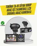 TA-01 3 Kameralı 1080P Araç Kamerası Siyah-1