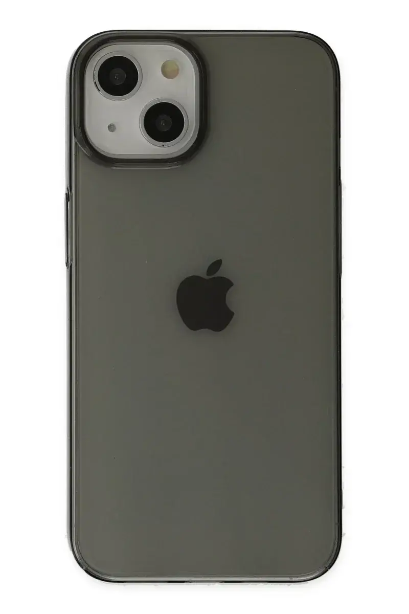 Apple iPhone 14 Plus Kılıf Pc Sert Şeffaf Kapak - Siyah