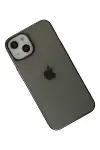 Apple iPhone 14 Plus Kılıf Pc Sert Şeffaf Kapak - Siyah-3