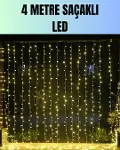 4 Metre Yılbaşı Şelale Led Perde Işık Ev Bahçe Dekor-1