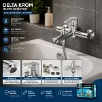 Krom Delta Banyo Bataryası Aç Kapa KTX-2640-2