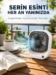 Taşınabilir Şarjlı Masa Fanı Sessiz ve Güçlü Fan Sistemli-1