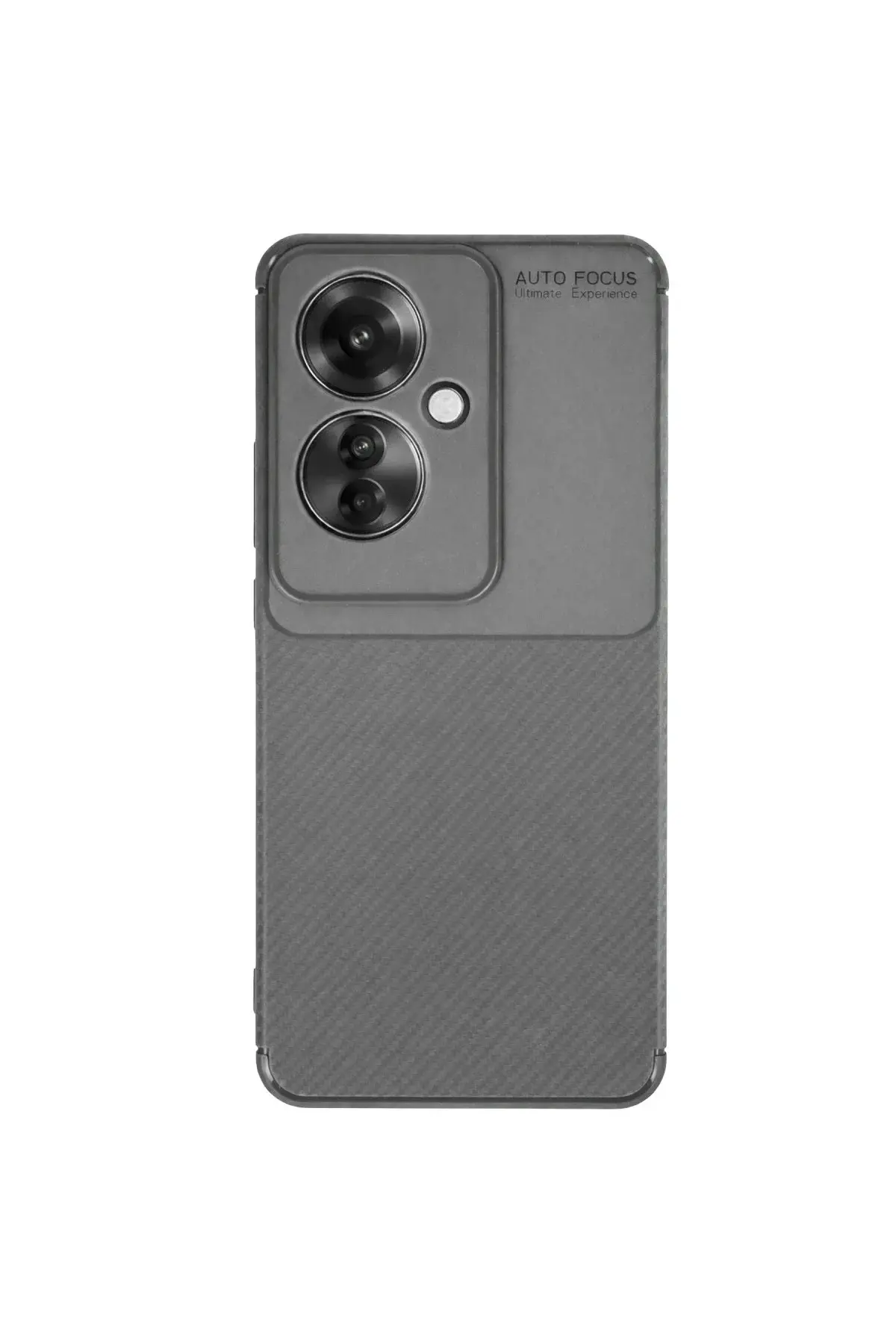 Oppo Reno 11f Kılıf Auto Focus Karbon Kapak - Gri