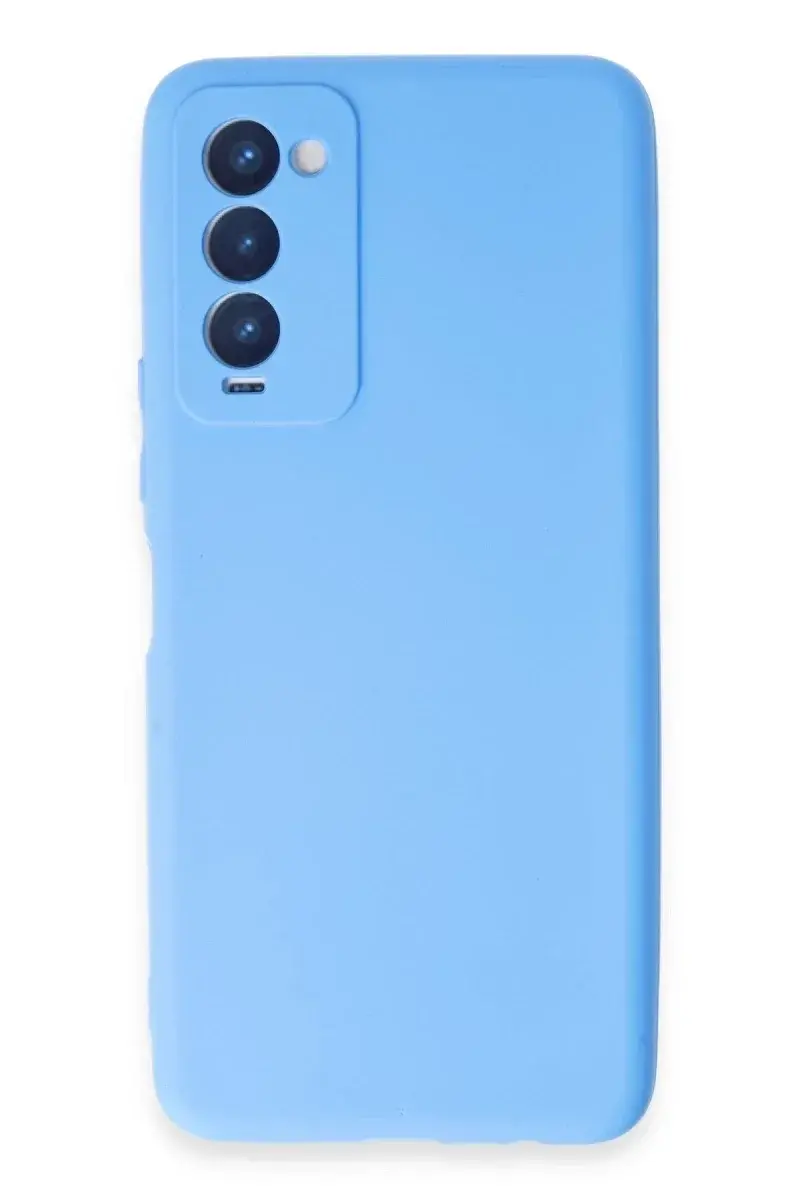 Tecno Camon 18 Kılıf First Silikon - Mavi