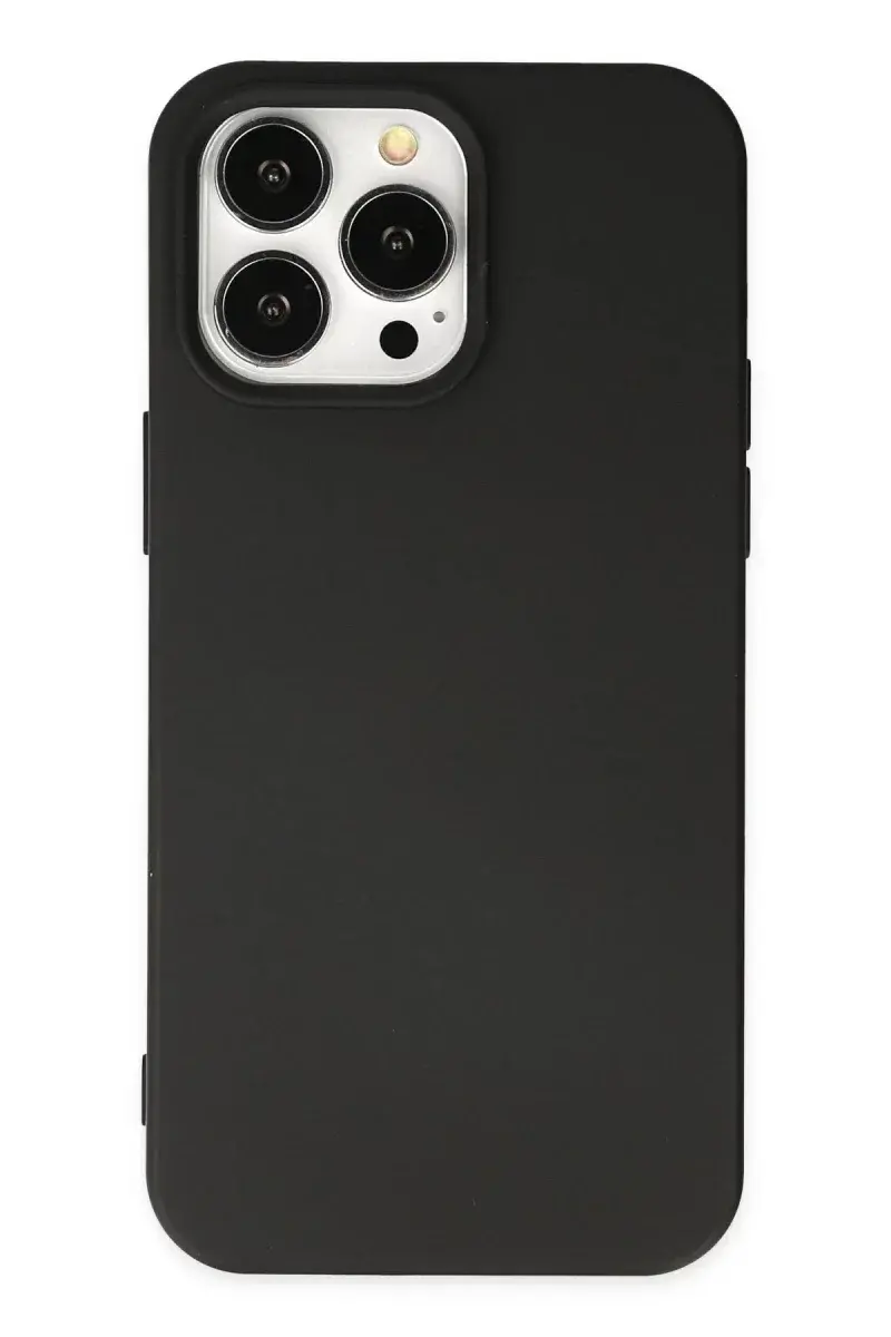 Apple iPhone 14 Pro Kılıf Nano içi Kadife Silikon - Siyah
