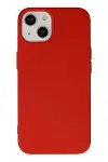 Apple iPhone 14 Kılıf Nano içi Kadife Silikon - Kırmızı-1