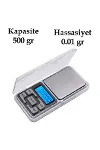 Dijital Hassas Elektronik Cep Terazi Tartı 500 Gr 0.01 Gr Hassasiyet-2