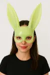 Karanlıkta Parlayan Fosforlu Tavşan Maskesi – Glow Bunny Masquerade Maske (32x22 Cm)-2