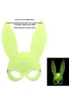Karanlıkta Parlayan Fosforlu Tavşan Maskesi – Glow Bunny Masquerade Maske (32x22 Cm)-4