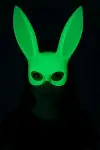 Karanlıkta Parlayan Fosforlu Tavşan Maskesi – Glow Bunny Masquerade Maske (32x22 Cm)-1
