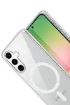 Samsung Galaxy A55 5G Combo Sert Şeffaf Magsafe Kapak - Şeffaf-3
