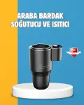 Dijital Ekranlı Akıllı Bardaklık Araç İçi Termal Isıtıcı Soğutucu-1