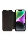 Apple iPhone 14 Pro Kılıf Dolpin Kapaklı - Siyah-1