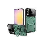 Samsung Galaxy S25 Edge Kılıf Joy Lens Standlı Kapak - Koyu Yeşil-1