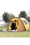 2 Kişilik Vagon Tipi Yarı Otomatik Kamp Çadırı – Çift Kapılı, Çift Pencereli, Hafif Taşınabilir Outd-4