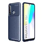 Huawei Y6p Kılıf Auto Focus Karbon Kapak - Lacivert-1