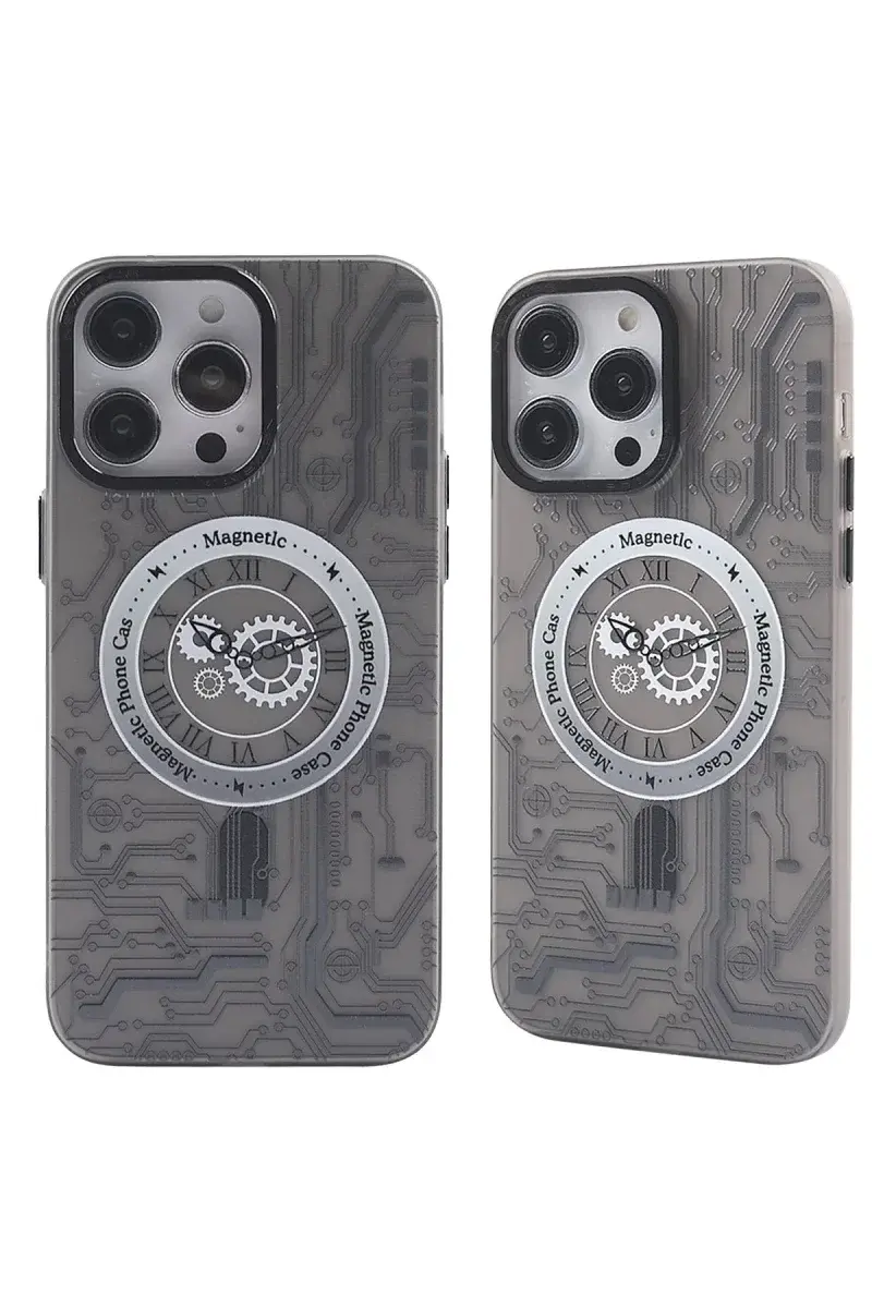 Apple iPhone 14 Pro Max Kılıf Apollo Magneticsafe Desenli Kapak - Apollo Siyah - 1