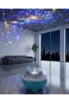Bluetooth Hoparlörlü Yıldız Projeksiyon Gece Lambası Uzaktan Kumandalı ve Döner Işık Efektli (Kopya)-1
