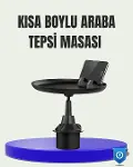 360° Döner Araç Bardaklık Tepsisi Geniş Yemek Alanlı Telefon Standlı-1