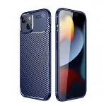 Apple İphone 14 Kılıf Auto Focus Karbon Kapak - Lacivert-1