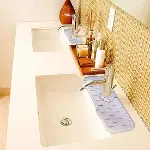 Lavabo İçin Silikon Esnek Mat Musluk Sapı Damlama Tutucu Raf Mutfak Tezgahı Sıçrama Koruma-2