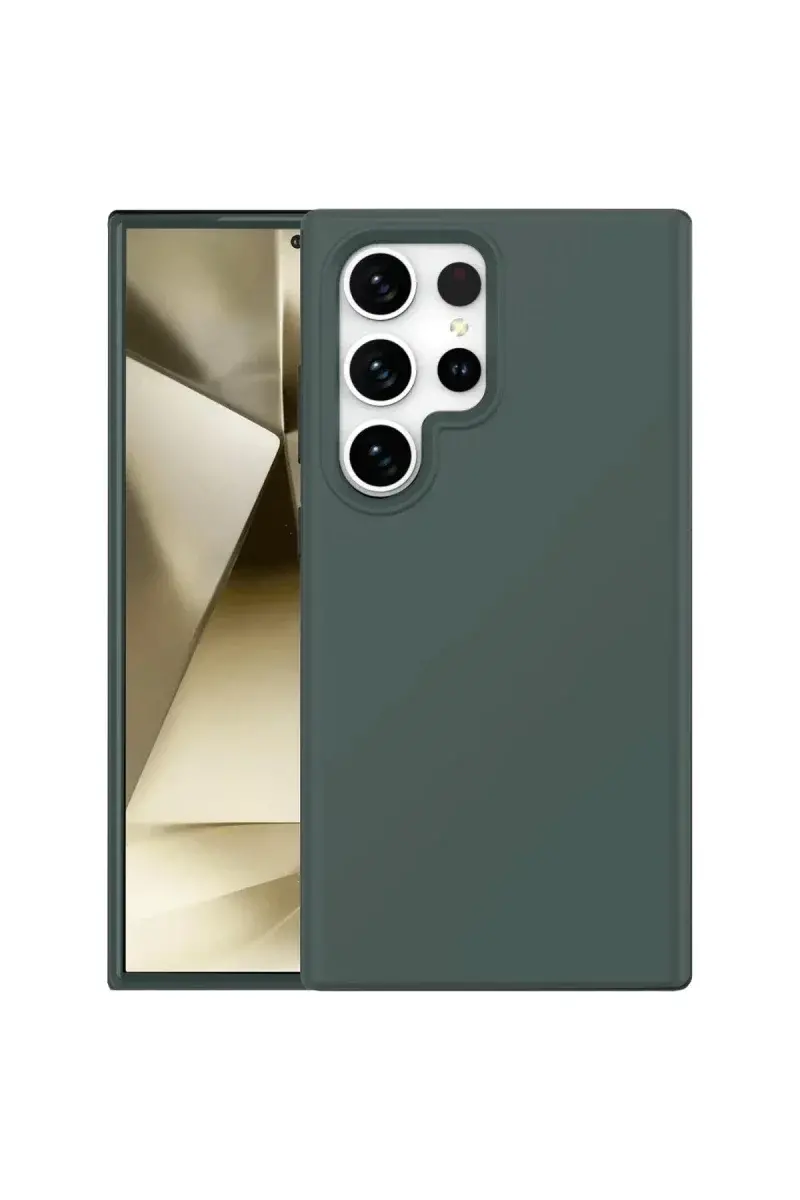 Samsung Galaxy S24 Ultra Kılıf First Silikon - Koyu Yeşil