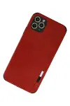 Apple iPhone 11 Pro Max Kılıf Loop Deri Silikon - Kırmızı-2