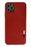 Apple iPhone 11 Pro Max Kılıf Loop Deri Silikon - Kırmızı-1