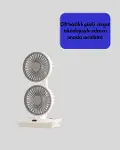 Çift Kafalı Masaüstü ve Duvar Tipi Sessiz USB Şarjlı Fan-3