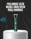 Paslanmaz Çelik Başlıklı Su Geçirmez Şarjlı Saç Kesme Makinesi-2