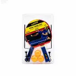 Masa Tenisi Fileli Pinpon Raket Seti 2PCS Raket - 3PCS Top - 1PCS File - Ayak-1